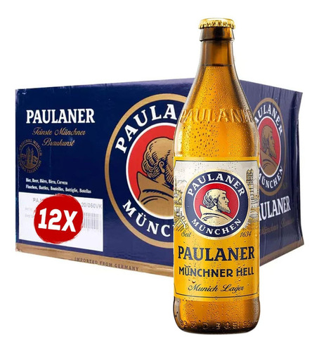 Kit 12 Cerveja Paulaner Munchner Hell 500ml