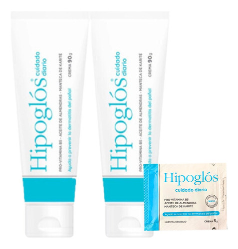 Kit Hipoglos Crema Cuidado Diario 90g X 2 Unidades