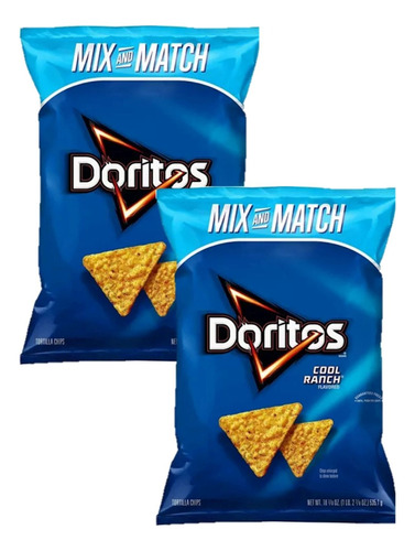 2 Bolsas De Doritos Cool Ranch Mix And Match 520.9g C/u