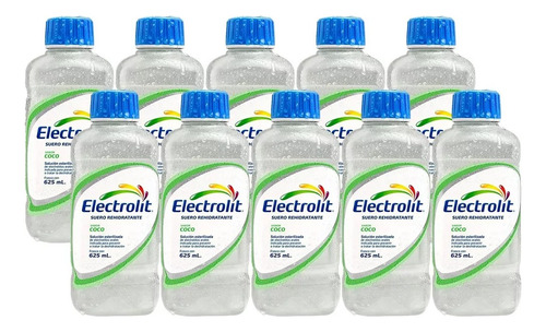 Suero Rehidratante Electrolit Sabor Coco 10 Pzs De 625 Ml