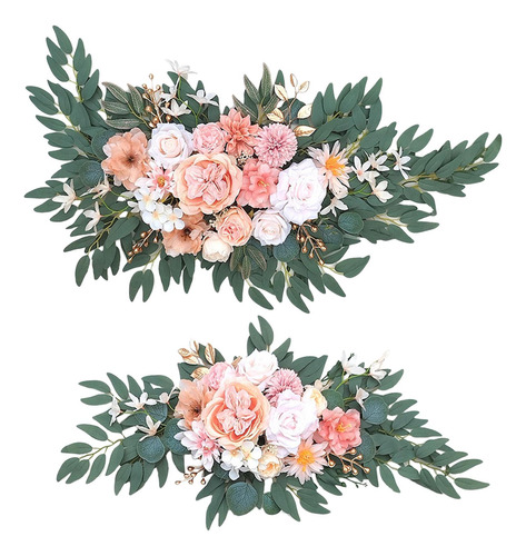 2 Guirnaldas De Flores Con Arco Colgante Para Sala De Estar,