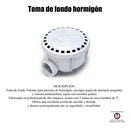 Kit Filtro Bomba Accesorios Vulcano Pileta Hormigon 20000 Lt
