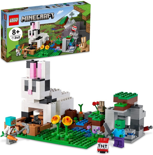 Lego Minecraft 21181 Rabbit Ranch 340 Pzas Conejo