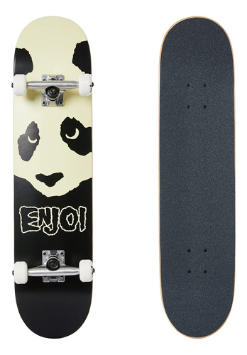 Enjoi Misfit Panda Skateboard Complete Kids Sz 7.625in Negro