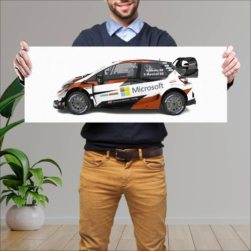 Cuadro 30x80cm Auto 2019 Toyota Yaris Wrc Auto 252