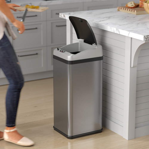 Basurero De Cocina Con Sensor Automático 49 Litros Filtro Ol