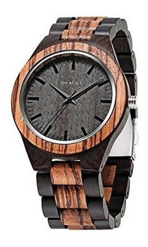 Hombres Reloj De Madera De Cuarzo Bymax Relojes De Pulsera D