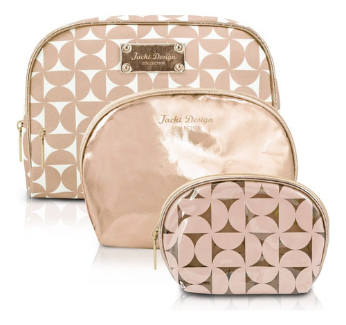Kit De Necessaire Com 3 Pçs Glitz Jacki Design