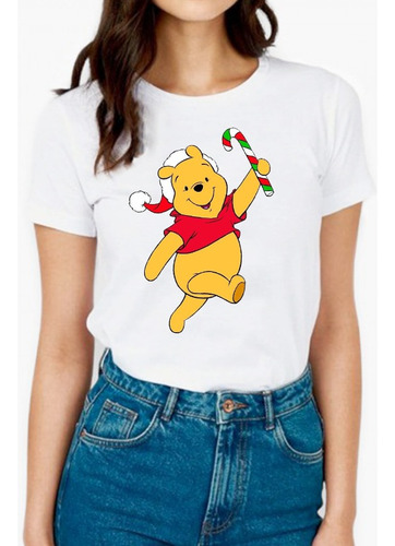 Poleras Estampadas Con Diseño Winnie Pooh Nuevo Navidad