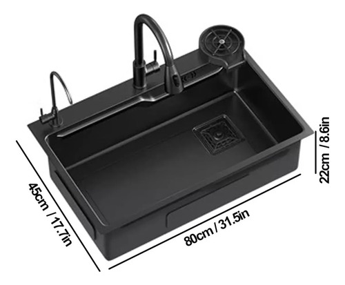 Combo Lavaplato Empotrado80x45cm Acero Inoxidable Fullequipo