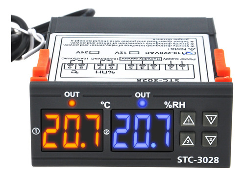 Termostato Stc 3028 Humedad Temperatura 12v Incubadora Contr