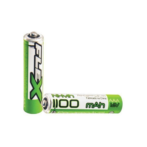 Pilha Recarregável 2 Unidades Aaa 1100 Mah Flex