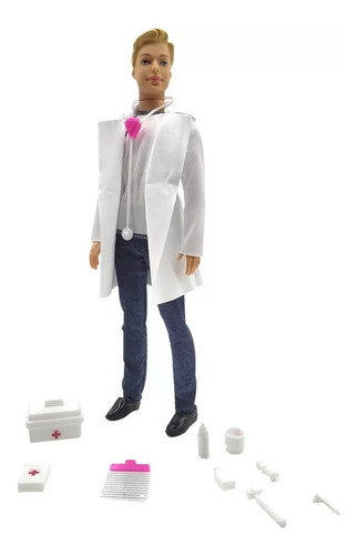 Imagen 5 de 7 de Poppi Muñeco Thiago Doctor Con Accesorios 6524-b311 E. Full