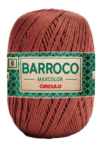 Barbante Barroco Maxcolor 6 Fios 200gr Linha Crochê Colorida Cor Café-7738