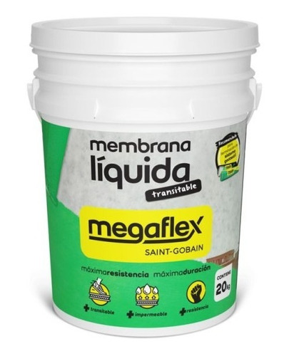 Imagen 1 de 5 de Megaflex Membrana Liquida Transitable X 10kg