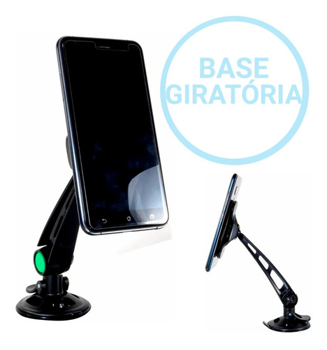 Suporte Veicular Para Celular Gps Automotivo Base Giratória