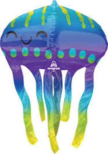 Jellyfish Medusa Globo Metalico Jumbo Fiesta Alberca Animal