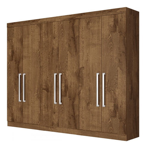 Guarda-roupa Casal Alba 6 Portas 4 Gavetas 100% Mdf Brauna -