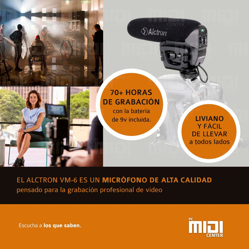 Imagen 5 de 7 de Microfono Condenser Profesional Camara Video Alctron Vm6