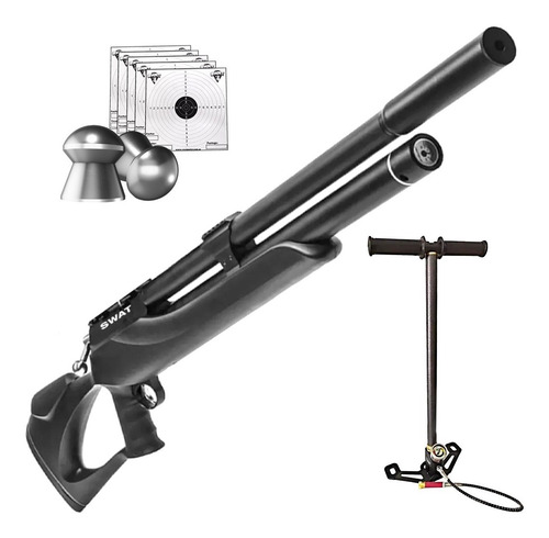 Imagen 1 de 10 de Rifle Pcp M25 Swat Airguns 5,5 6,35 Mm + Inflador