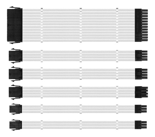 Cables Enfundados, Kit De Cables De Extensión Psu Para Fuent