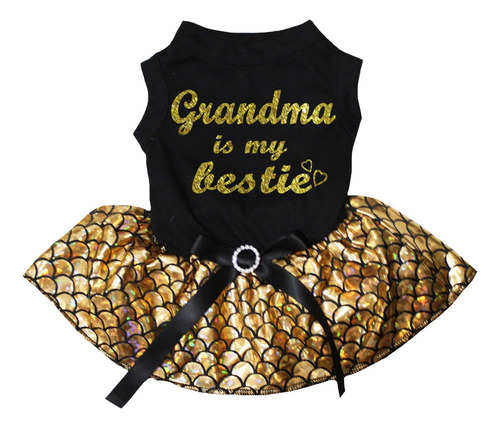 Petitebella Grandma Is My Bestie Vestido Para Cachorro (sire