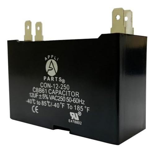 Capacitor Del Ventilador De Piezas 12 Mfd (microfarads) Uf 4