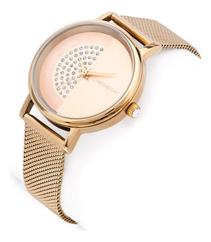 Reloj Elegante Mujer Chapado En Oro Especial Hecho En España