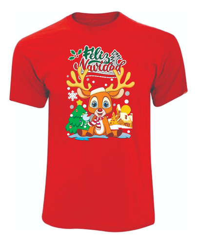 Camisetas Navidad Reno Papa Noel Pinguino Muñeco Nieve X2und