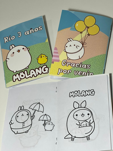 Libritos Para Colorear Personalizados X 20 Molang Mölang