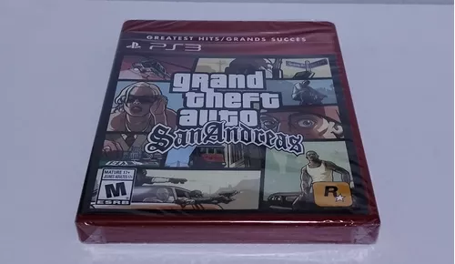 GTA San Andreas, PS3, mídia física, impecável