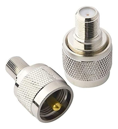 Adaptador Coaxial F   De Hembra A Uhf Macho Pl259