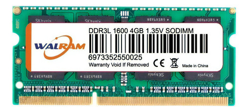 Memória RAM color verde  4GB 1 Walram ddr3L