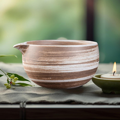 Cuenco De Cerámica Para Té Matcha Chawan Con Pico De