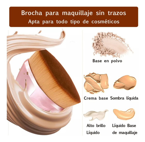 Set De Esponja Para Maquillaje Con Brocha Kabuki Y Limpiador