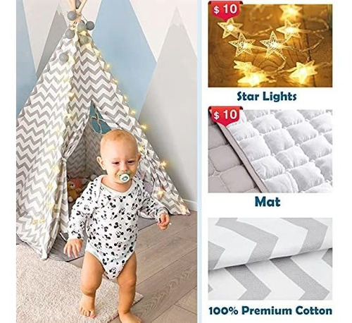 Tienda De Campaña Tiny Land Teepee Para Niños, Tienda De Ca