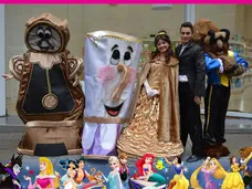 Show Animación Bella Y Bestia La Sirenita Aladino Princesas