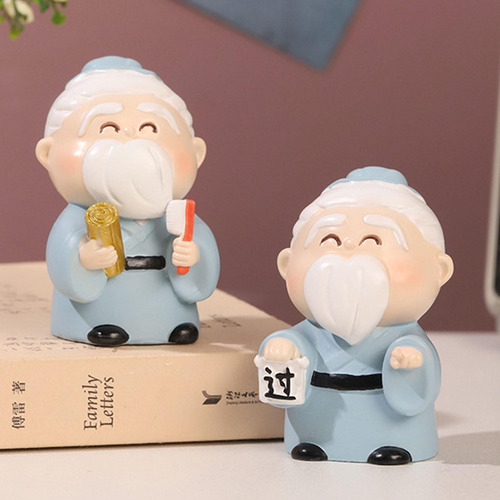 2 Estatua De Confucio, Linda Figura En Miniatura Para Estilo