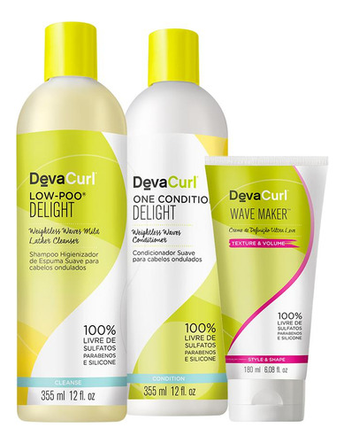 Kit Deva Curls Delight Sh 355ml, Cond 355ml, Ativador 180ml