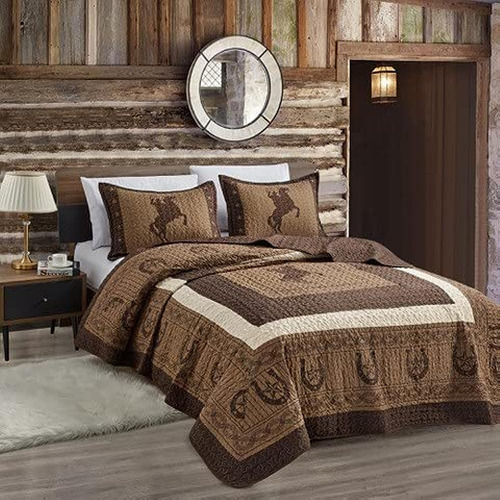 Sapphire Home Luxury 3-piece Quilt Bedset - Western Design C