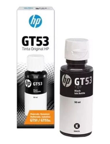 Botella De Tinta Original Negra Hp Gt51 Gt 5820 5k Pag 90ml