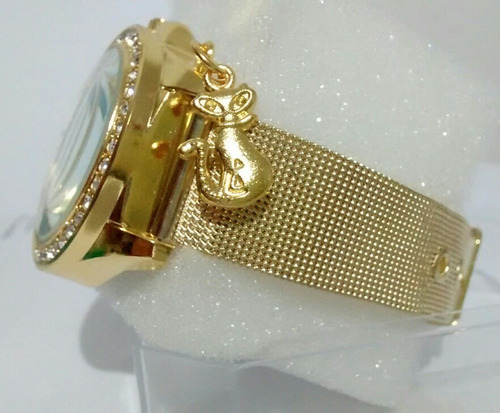 Relógio Feminino Dourado Luxo Delicado Para Mulheres
