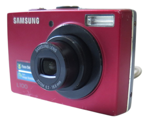 Câmera Samsung L100 Estilo Cybershot Completa Funcionando Vermelho (Usado)