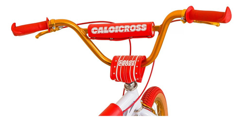 Bicicleta Caloi Cross Extralight 2023 Vermelha/branco/dourad