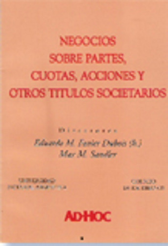 Negocios Sobre Partes Cuotas Acciones Favier Dubois 