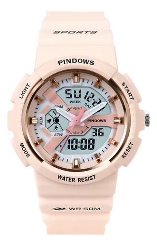 Reloj Digital Student Sports, Resistente Al Agua, Con Caract