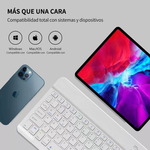 Bluetooth Keyboard & Mouse Kit For Celulares, Laptop, Tablet
