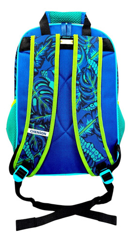 Mochila Dinosaurios Jurassic T-rex Chenson Original Uso Rudo Azul Dinosaurios