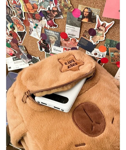 Mochila De Felpa Capibara Regalo Tierno Kawaii