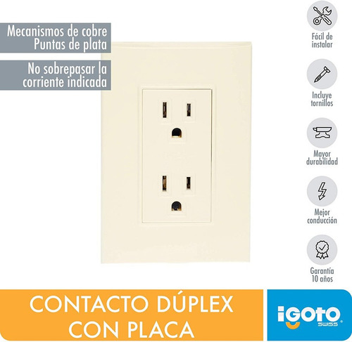 Contacto Dúplex Igoto Placa Lugano